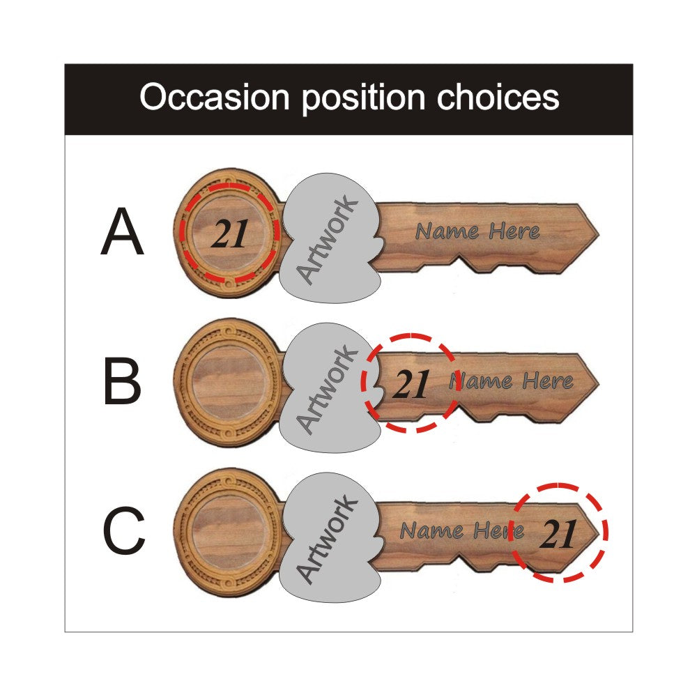 Plain Rimu Celebration & 21st Key