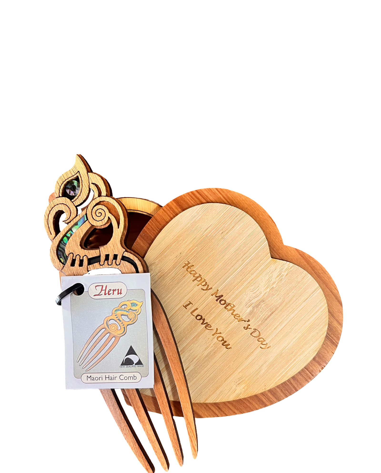 Mother's Day Gift Set - Mum Keepsake Box & Manaia Heru (Comb)