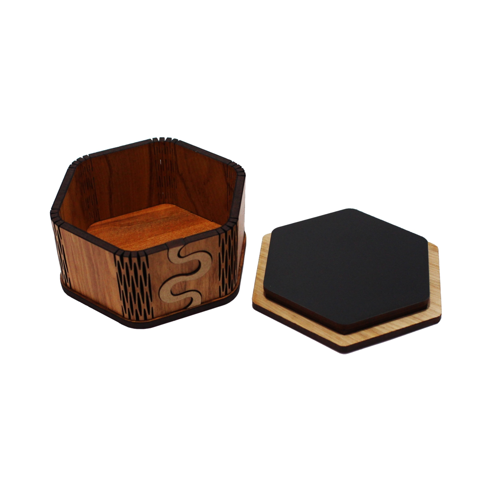 Paua Heart Hexagonal Box